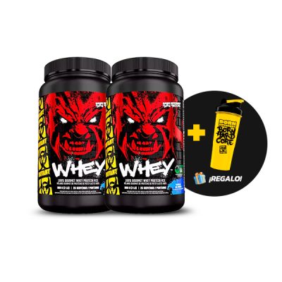Proteína Whey 4 lb y shaker Mutant.