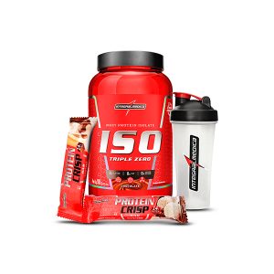 Proteína Iso Triple Zero 2 lb, 2 barras proteicas y 1 shaker 600 ml.