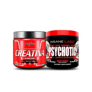 Creatina monohidrato 300 gr y pre-entreno Psychotic.