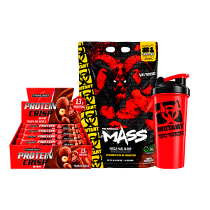 MUTANT MASS 15 LB +SHAKER MUTANT + CAJA DE PROTEIN CRISP