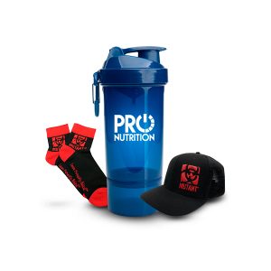 Gorro original, medias Mutant y Smartshake Pro 800 ml.