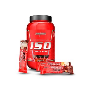 Proteína Iso Triple Zero 2 lb y 3 barras proteicas.